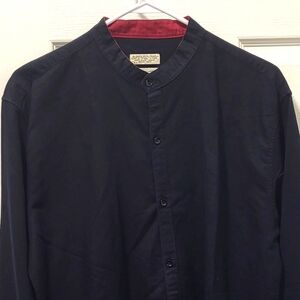 All Saints button-down shirt with mandarin collar